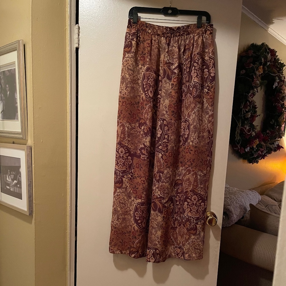 Vintage 90’s wide leg semi sheer pants The Limited